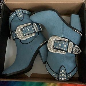 Club Exx Chambray Sheriff Shine Cowboy Boots